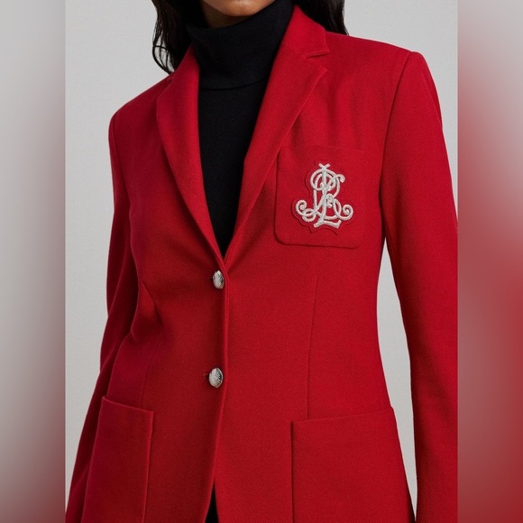 Lauren Ralph Lauren Anfisa Crest Logo Blazer Jacket - Picture 3 of 10